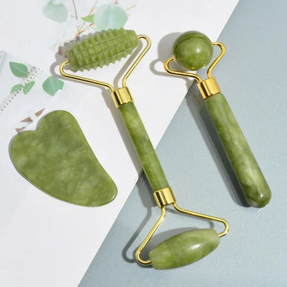 Natural Jade Roller Set
