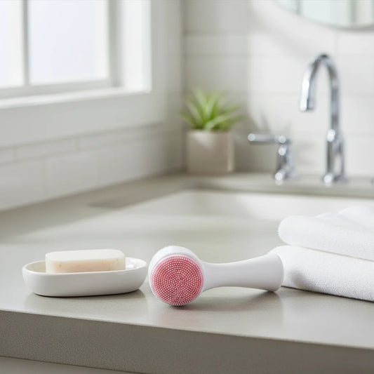 3D Double Silicone Facial Cleansing Brush